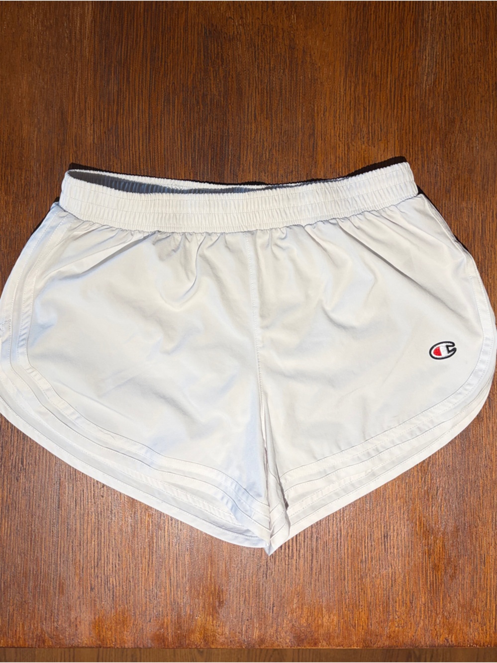 Champion White Women's Athletic Shorts with Elastic Waist